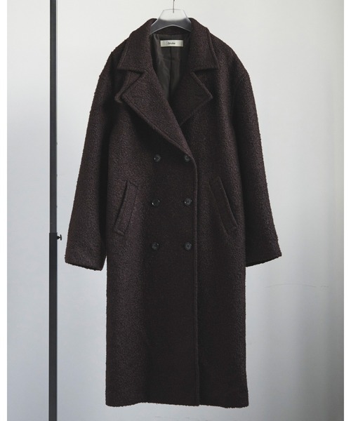 anuke(アンヌーク)の「Double Tweed Coat(テーラードジャケット・レディース・クリーム/ブラウン・38inch/36inch)」の11枚目の写真