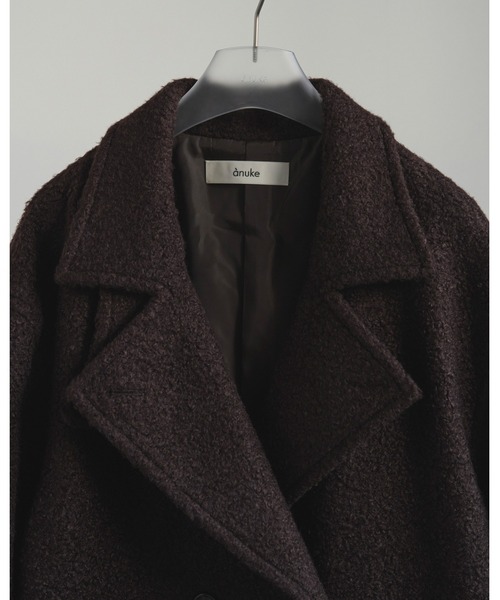 anuke(アンヌーク)の「Double Tweed Coat(テーラードジャケット・レディース・クリーム/ブラウン・38inch/36inch)」の14枚目の写真