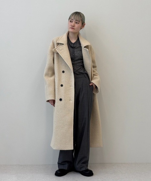 セール】Double Tweed Coat（テーラードジャケット）｜anuke