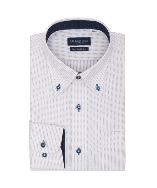 TOKYO SHIRTS(トウキョウシャツ)の「【超形態安定】形態安定ノンアイロン ボタンダウン 長袖ビジネスワイシャツ(ビジネスシャツ・メンズ・レッド・首回り39cm-裄丈80cm/首回り39cm-裄丈84cm/首回り41cm-裄丈82cm/首回り41cm-裄丈86cm/首回り42cm-裄丈86cm/首回り37cm-裄丈80cm/首回り37cm-裄丈84cm/首回り42cm-裄丈82cm/首回り43cm-裄丈82cm/首回り43cm-裄丈86cm)」の1枚目の写真
