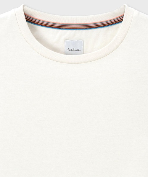 Paul Smith(ポールスミス)の「ストライプシャツスリーブ 半袖Tシャツ / 153501 179TN(Tシャツ/カットソー・メンズ・アイボリー/ネイビー・MEDIUM/LARGE/X-LARGE)」の6枚目の写真