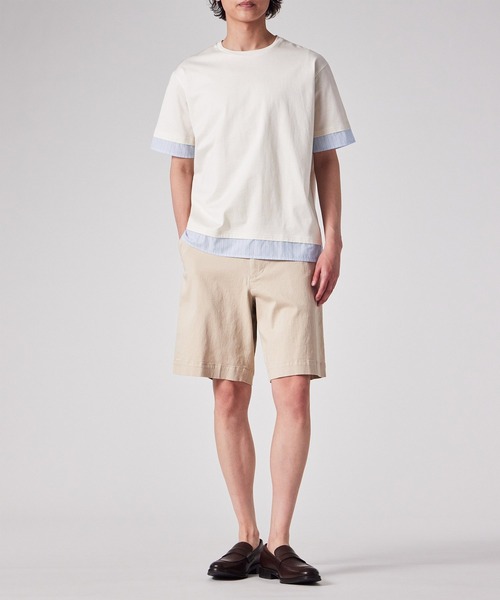Paul Smith(ポールスミス)の「ストライプシャツスリーブ 半袖Tシャツ / 153501 179TN(Tシャツ/カットソー・メンズ・アイボリー/ネイビー・MEDIUM/LARGE/X-LARGE)」の13枚目の写真