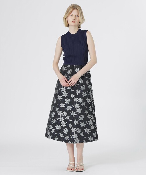 LOVELESS（ラブレス）の「ニットブロックワンピース（ワンピース・レディース・ブルー系その他7・36/34/38）」の2枚目の写真