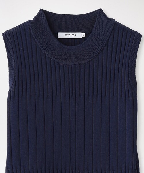 LOVELESS（ラブレス）の「ニットブロックワンピース（ワンピース・レディース・ブルー系その他7・36/34/38）」の4枚目の写真