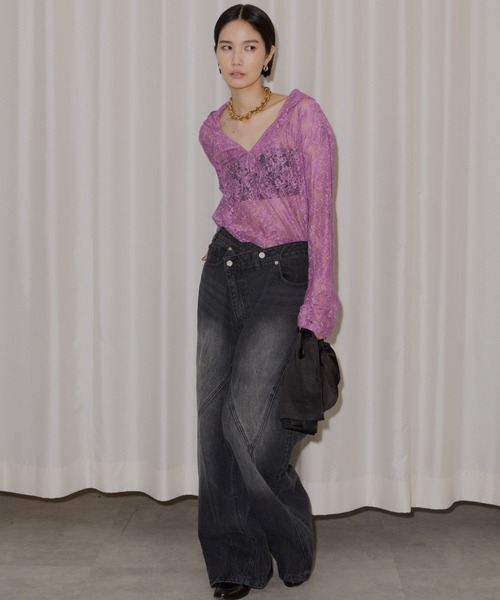 yae（ヤエ）の「"Y" denim / "ワイ" デニム（デニムパンツ・レディース・ブラック/ブルー・36/38/34）」の10枚目の写真