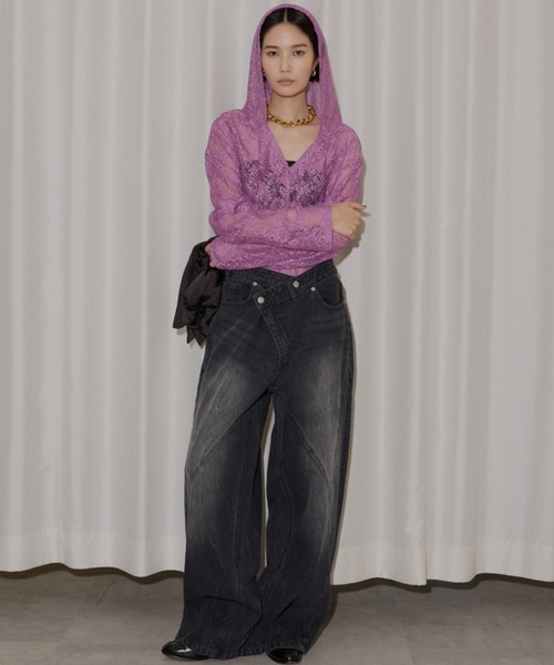 yae（ヤエ）の「"Y" denim / "ワイ" デニム（デニムパンツ・レディース・ブラック/ブルー・36/38/34）」の11枚目の写真