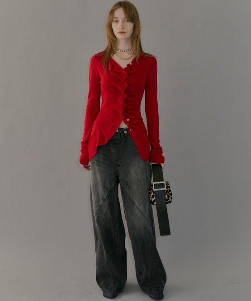 yae（ヤエ）の「"Y" denim / "ワイ" デニム（デニムパンツ・レディース・ブラック/ブルー・36/38/34）」の13枚目の写真