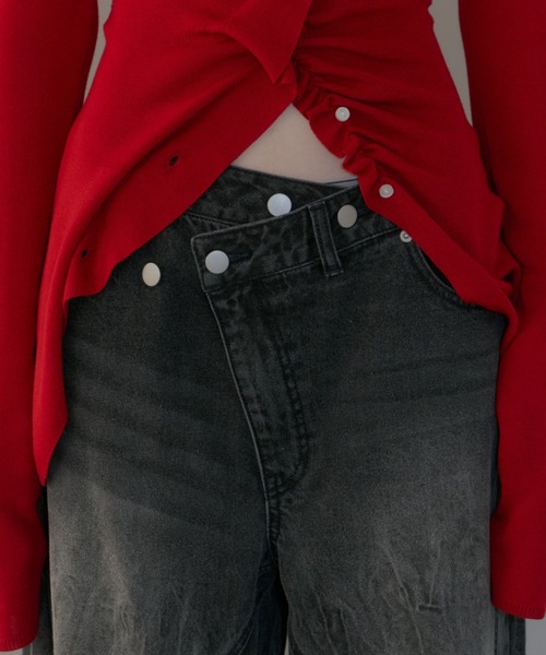 yae（ヤエ）の「"Y" denim / "ワイ" デニム（デニムパンツ・レディース・ブラック/ブルー・36/38/34）」の21枚目の写真