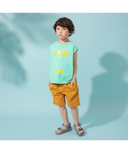 BREEZE（ブリーズ）の「【ジュニア対応】ボックスロゴタンクトップ（Tシャツ/カットソー・キッズ・オレンジ/ミント/オフホワイト/ブラック・140/110/130/120/80/100/90）」の8枚目の写真