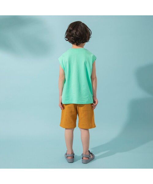 BREEZE（ブリーズ）の「【ジュニア対応】ボックスロゴタンクトップ（Tシャツ/カットソー・キッズ・オレンジ/ミント/オフホワイト/ブラック・140/110/130/120/80/100/90）」の9枚目の写真