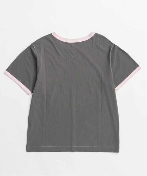 MAISON SPECIAL(メゾンスペシャル)の「APRICUS Ringer T-shirt/APRICUSリンガーTEE(Tシャツ/カットソー・レディース・ホワイト/チャコールグレー/グリーン・FREE)」の19枚目の写真