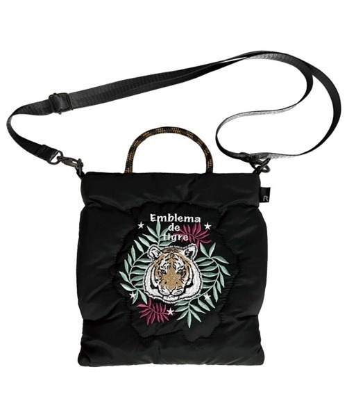 ROOTOTE(ルートート)の「FEサコッシュbroderie-A(ショルダーバッグ・レディース・ブラック系その他/ライトブルー・FREE)」の1枚目の写真