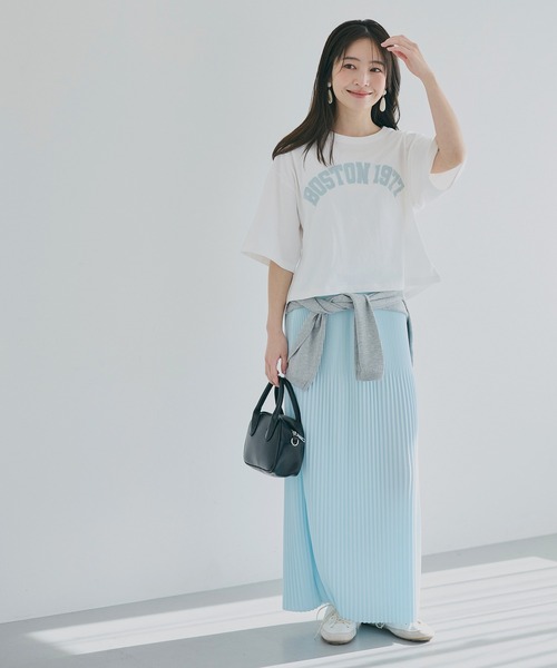 coca（coca）（コカ）の「オーバーシルエットロゴTシャツ（Tシャツ/カットソー・レディース・ホワイト/グレー・S/L/M）」の3枚目の写真