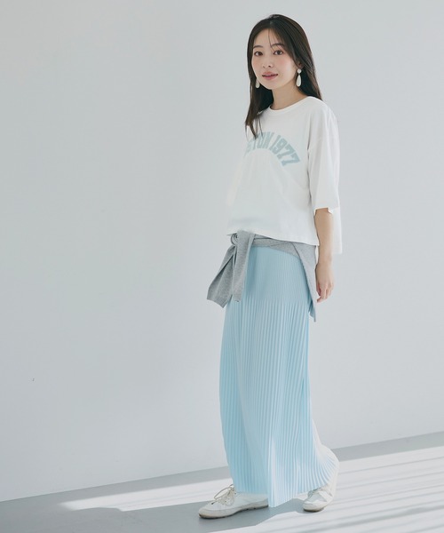 coca（coca）（コカ）の「オーバーシルエットロゴTシャツ（Tシャツ/カットソー・レディース・ホワイト/グレー・S/L/M）」の5枚目の写真