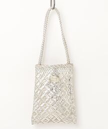【Swaraj/スワラージ】手編みメッシュレザー・ショルダーBAG