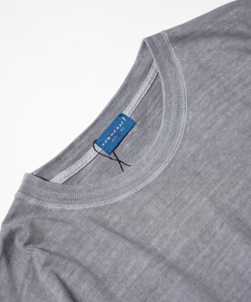 TOWNCRAFT（タウンクラフト）の「TOWNCRAFT / タウンクラフト VINTAGE DYE 5.6OZ TEE ヴィンテージ加工 ピグメント（Tシャツ/カットソー・メンズ・ピンク/ターコイズブルー/ブラック/パープル/グリーン/グレー・LARGE/X-LARGE/MEDIUM）」の8枚目の写真