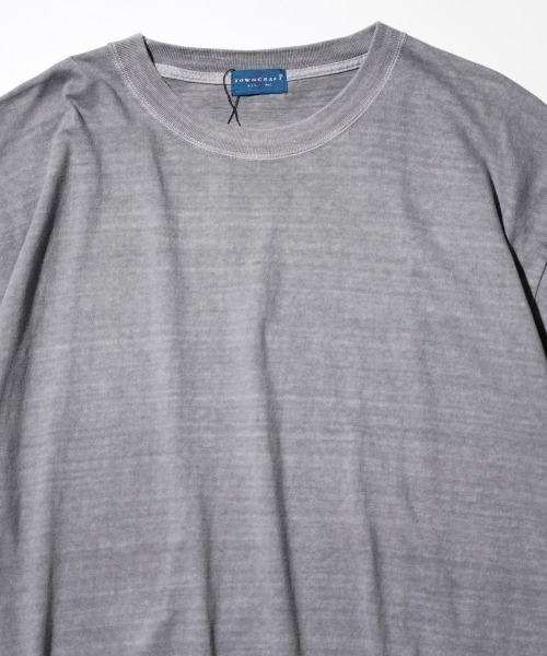 TOWNCRAFT（タウンクラフト）の「TOWNCRAFT / タウンクラフト VINTAGE DYE 5.6OZ TEE ヴィンテージ加工 ピグメント（Tシャツ/カットソー・メンズ・ピンク/ターコイズブルー/ブラック/パープル/グリーン/グレー・LARGE/X-LARGE/MEDIUM）」の9枚目の写真