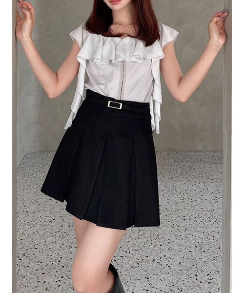 RESEXXY（リゼクシー）の「コルセットラッフルブラウス（シャツ/ブラウス・レディース・グレー/ホワイト/ブラック・FREE）」の3枚目の写真