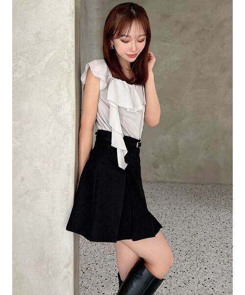 RESEXXY（リゼクシー）の「コルセットラッフルブラウス（シャツ/ブラウス・レディース・グレー/ホワイト/ブラック・FREE）」の12枚目の写真