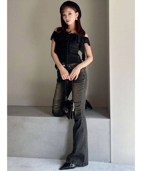 RESEXXY（リゼクシー）の「コルセットラッフルブラウス（シャツ/ブラウス・レディース・グレー/ホワイト/ブラック・FREE）」の15枚目の写真