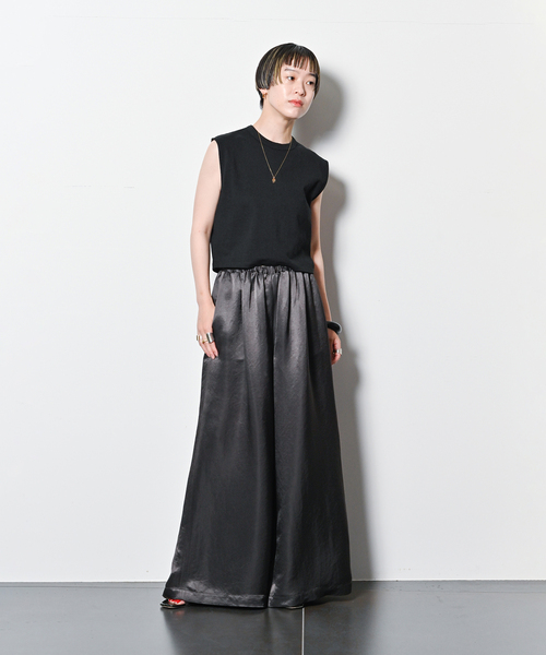 CITYSHOP(シティーショップ)の「SATIN EASY パンツ(その他パンツ・レディース・ブラック/ブラウン・36/38)」の7枚目の写真