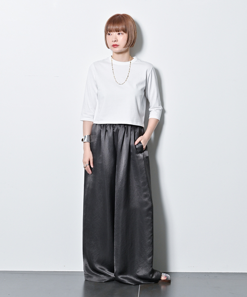 CITYSHOP(シティーショップ)の「SATIN EASY パンツ(その他パンツ・レディース・ブラック/ブラウン・36/38)」の9枚目の写真