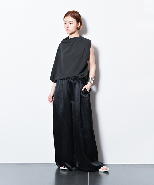 CITYSHOP(シティーショップ)の「SATIN EASY パンツ(その他パンツ・レディース・ブラック/ブラウン・36/38)」の10枚目の写真