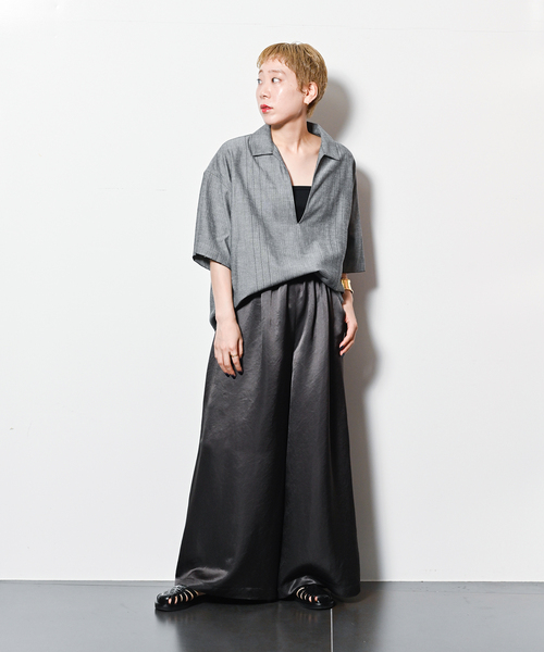 CITYSHOP(シティーショップ)の「SATIN EASY パンツ(その他パンツ・レディース・ブラック/ブラウン・36/38)」の12枚目の写真