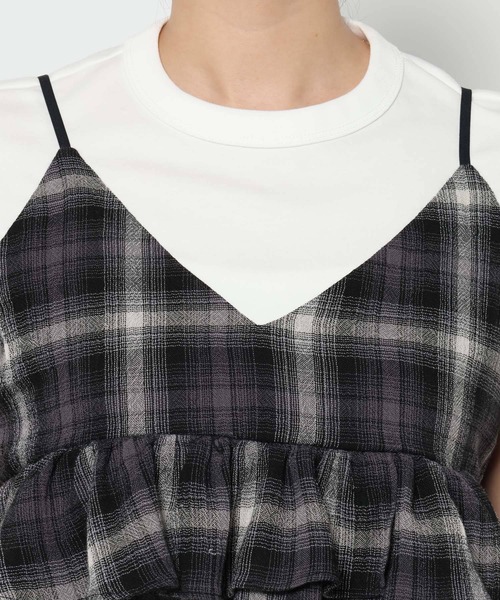 LOWRYS FARM(ローリーズファーム)の「オンブレチェックビスチェ 576770(キャミソール・レディース・チャコールグレー/レッド・FREE)」の16枚目の写真