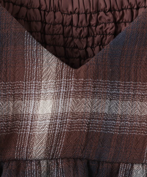 LOWRYS FARM(ローリーズファーム)の「オンブレチェックビスチェ 576770(キャミソール・レディース・チャコールグレー/レッド・FREE)」の20枚目の写真