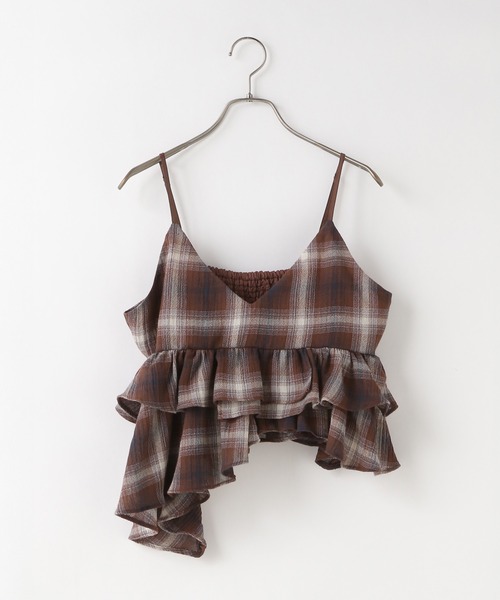 LOWRYS FARM(ローリーズファーム)の「オンブレチェックビスチェ 576770(キャミソール・レディース・チャコールグレー/レッド・FREE)」の21枚目の写真