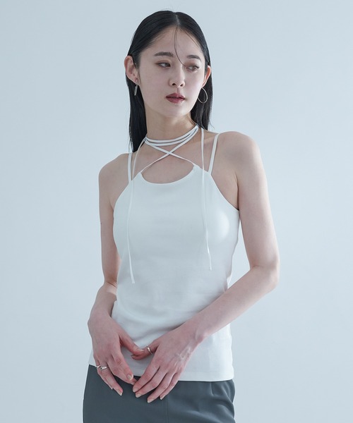 ホルターネックカップインキャミソール（キャミソール）｜Ellno
