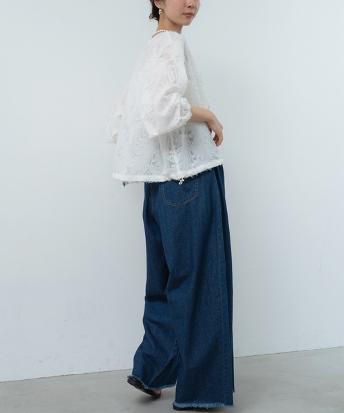ANNA LUNA(アンナルナ)の「【ANNA LUNA】着こなしの 主役になる 表情豊かな ジャカード ブルゾン(ブルゾン・レディース・ブラック/オフホワイト・MEDIUM)」の12枚目の写真