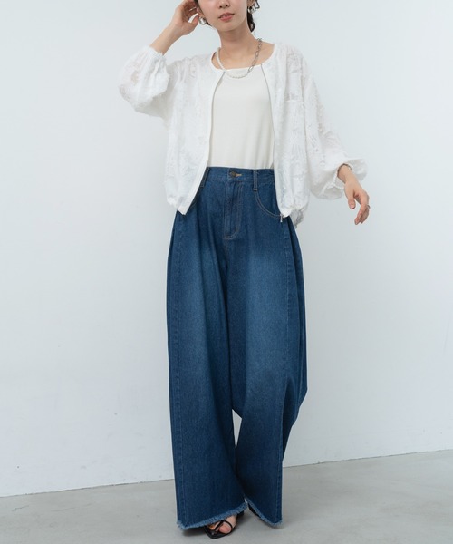 ANNA LUNA(アンナルナ)の「【ANNA LUNA】着こなしの 主役になる 表情豊かな ジャカード ブルゾン(ブルゾン・レディース・ブラック/オフホワイト・MEDIUM)」の17枚目の写真