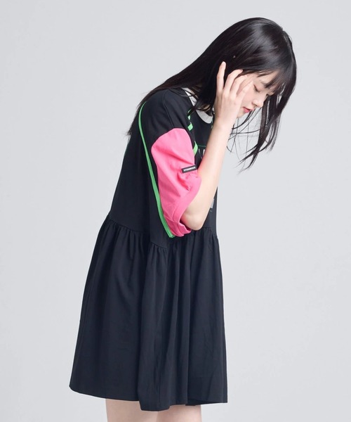 Little sunny bite（リトルサニーバイト）の「littlesunnybite/リトルサニーバイト/numbering dress（ワンピース・レディース・ホワイト/ピンク/モスグリーン・M/S）」の7枚目の写真