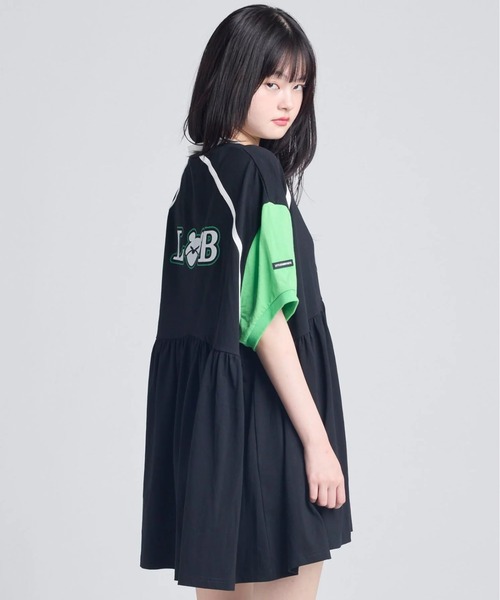 Little sunny bite（リトルサニーバイト）の「littlesunnybite/リトルサニーバイト/numbering dress（ワンピース・レディース・ホワイト/ピンク/モスグリーン・M/S）」の8枚目の写真