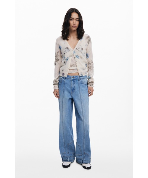 Desigual（デシグアル）の「ユニーク裾　ロングデニムパンツ（デニムパンツ・レディース・ブルー・36/38/40/42/44/34）」の4枚目の写真