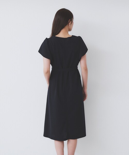 セール】《S-3Lサイズ》フリルスリーブワンピース【洗濯機洗い可