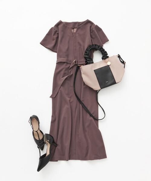 セール】《S-3Lサイズ》フリルスリーブワンピース【洗濯機洗い可