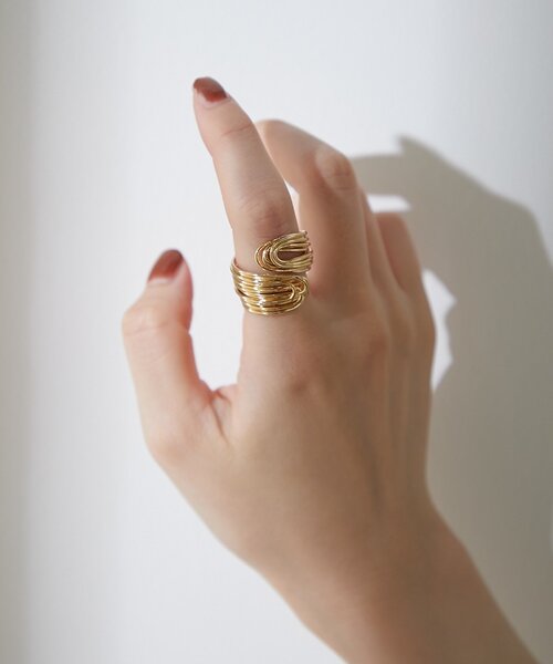 peau jewelry あぽんさん　とろみリング　ゴールド peau jewelry あぽんさん とろみリング ゴールド