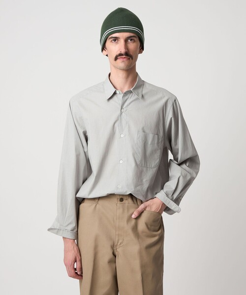 Steven Alan（スティーブンアラン）の「＜Steven Alan＞ 60 コンパクトヤーン チェック レギュラーカラー シャツ NARROW（シャツ/ブラウス・メンズ・グレー/ネイビー・XL/L/M/S）」の5枚目の写真