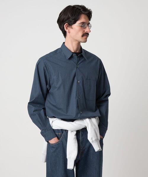 steven alan ネイビー系チェック長袖シャツ 楽天市場】a□スティーブンアラン/Steven Alan チェック柄 長袖