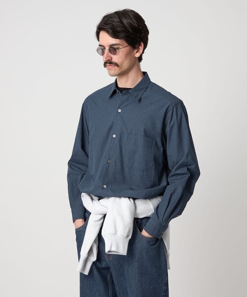 Steven Alan（スティーブンアラン）の「＜Steven Alan＞ 60 コンパクトヤーン チェック レギュラーカラー シャツ NARROW（シャツ/ブラウス・メンズ・グレー/ネイビー・XL/L/M/S）」の14枚目の写真