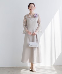 form forma（フォルムフォルマ）の「【eneak】【マザードレス】スパンコール刺繍レース×ジャガード/フレアワンピースドレス/結婚式/パーティー/お呼ばれ/kaene（ドレス）」