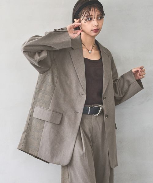 セール】【セットアップ対応】チェックMIXジャケット 《2サイズ