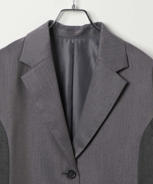 PAGEBOY(ページボーイ)の「【セットアップ対応】チェックMIXジャケット 《2サイズ展開》(テーラードジャケット・レディース・ブラック/ダークブラウン/チャコールグレー・SMALL/MEDIUM)」の19枚目の写真