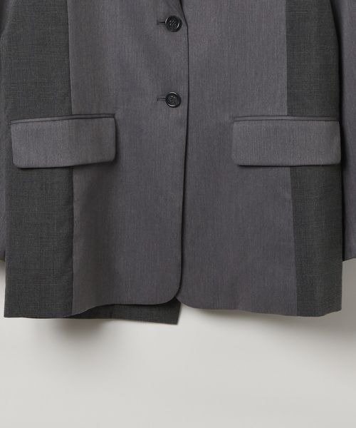 PAGEBOY(ページボーイ)の「【セットアップ対応】チェックMIXジャケット 《2サイズ展開》(テーラードジャケット・レディース・ブラック/ダークブラウン/チャコールグレー・SMALL/MEDIUM)」の16枚目の写真