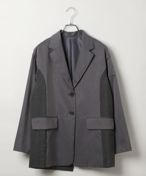 PAGEBOY(ページボーイ)の「【セットアップ対応】チェックMIXジャケット 《2サイズ展開》(テーラードジャケット・レディース・ブラック/ダークブラウン/チャコールグレー・SMALL/MEDIUM)」の10枚目の写真