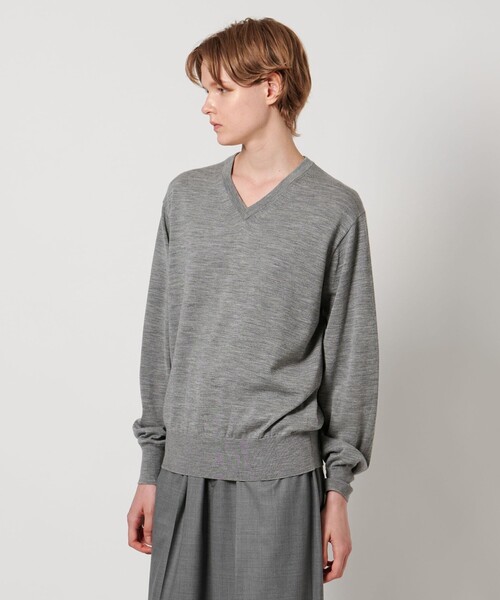 LOEFF(ロエフ)の「<LOEFF>16ゲージ Vネック ニット(ニット/セーター・レディース・オフホワイト/ベージュ/グレー系・FREE)」の22枚目の写真