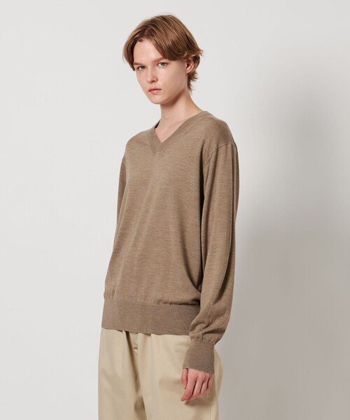 LOEFF＞16ゲージ Vネック ニット（ニット/セーター）｜LOEFF
